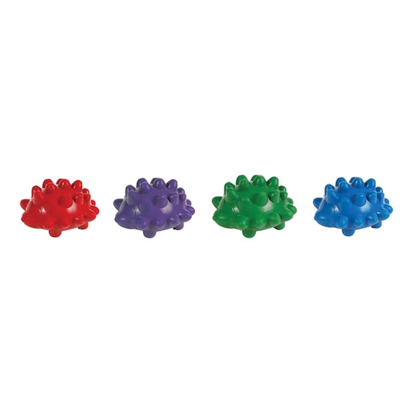 Chompers Chomper Assorted Rubber Hedgehog Squeaker Dog Toy Large 4 pk PLR25M - main